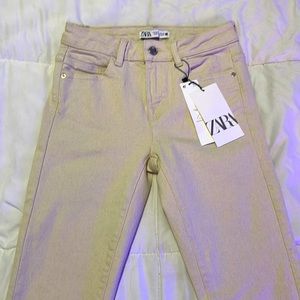 Zara sand color Jeans. Brand new with tags. Size 2. Skinny jean style